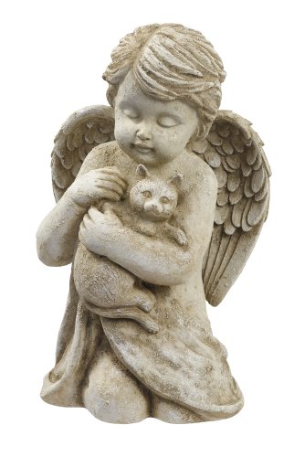 0013051306533 - GRASSLANDS ROAD CHERUB WITH CAT, 7-INCH, GIFT BOXED