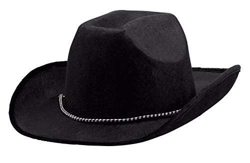 0013051334758 - 1 X BLACK VELOUR COWBOY HAT
