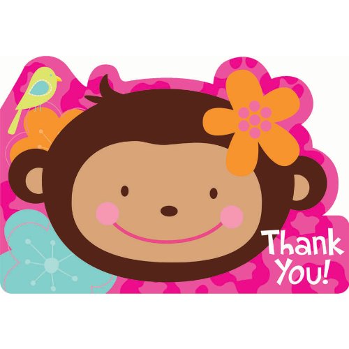 0013051348984 - AMSCAN SWEET MONEY LOVE POSTCARD THANK YOU CARDS (8 PIECE), PINK, 4 X 5