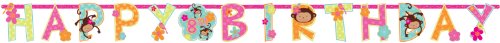 0013051349011 - AMSCAN SWEET MONKEY LOVE CUSTOMIZABLE ADD-AN-AGE JUMBO PARTY LETTER BANNER (1 PIECE), PINK/YELLOW/ORANGE/BLUE, 105'