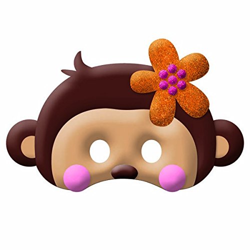 0013051349059 - AMSCAN SWEET MONKEY LOVE VAC FORM PARTY HAT (1 PIECE), BROWN, 9 1/2 X 6 1/2
