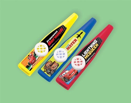 0013051369897 - AMSCAN ©DISNEY CARS 2 BIRTHDAY PARTY KAZOO FAVOR (3 PACK), 4 1/2 X 7/8, YELLOW/BLUE/RED