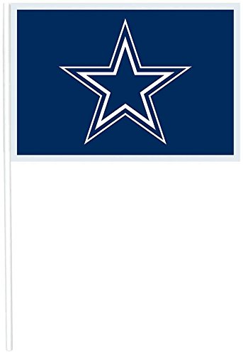 0013051438654 - AMSCAN OFFICIALLY LICENSED SET OF 12 NFL DALLAS COWBOYS PLASTIC FLAG