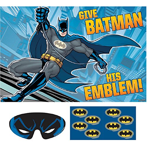 0013051481599 - AMSCAN AWESOME BATMAN BIRTHDAY PARTY GAME, 37 1/2 X 24 1/2, BLUE