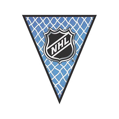 0013051485924 - AMSCAN SUPER COOL NHL ICE TIME! PENNANT BANNER, 12', BLUE