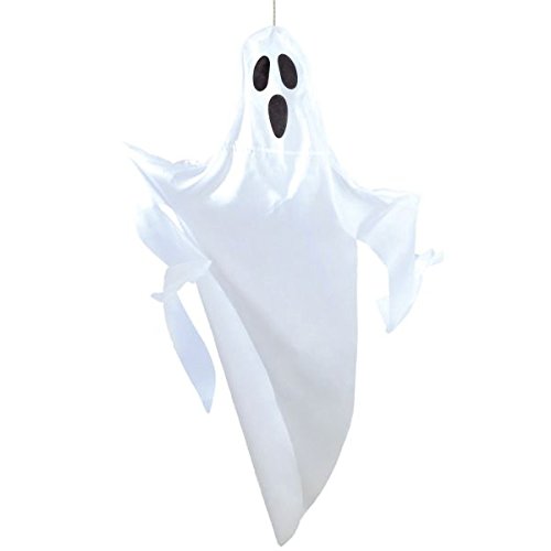 0013051498702 - AMSCAN CREEPY CEMETERY HALLOWEEN PARTY GIANT GHOST DECORATION (1 PIECE), WHITE, 7'