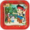 0013051503819 - JAKE AND THE NEVER LAND PIRATES 7 SQUARE PLATE, PACK OF 8, PARTY SUPPLIES