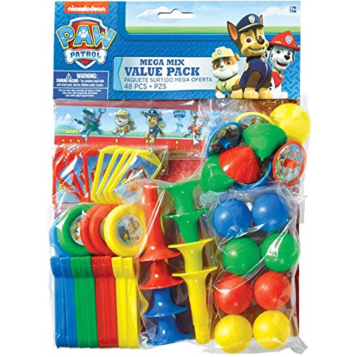 0013051538064 - AMSCAN AMAZING PAW PATROL BIRTHDAY PARTY MEGA MIX VALUE PACK FAVORS (48 PACK), 11 1/2 X 9, MULTICOLOR