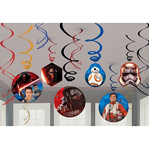 0013051566708 - AMERICAN GREETINGS STAR WARS EPISODE VII HANGING DECORATIONS, PARTY SUPPLIES NOVELTY