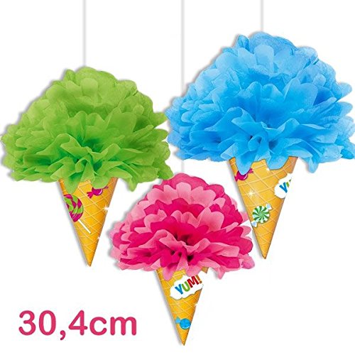 0013051583323 - SWEET SHOP DELUXE FLUFFY DECORATIONS PKG/3