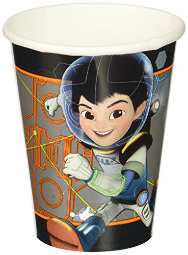 0013051606855 - AMSCAN STELLAR MILES FROM TOMORROW LAND BIRTHDAY PARTY PAPER CUPS DISPOSABLE DRINKWARE (8 PACK), 9 OZ, PASTEL GRAY/BLUE