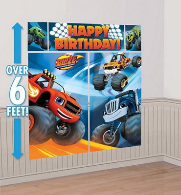 0013051616243 - BLAZE AND THE MONSTER MACHINES WALL DECORATION KIT