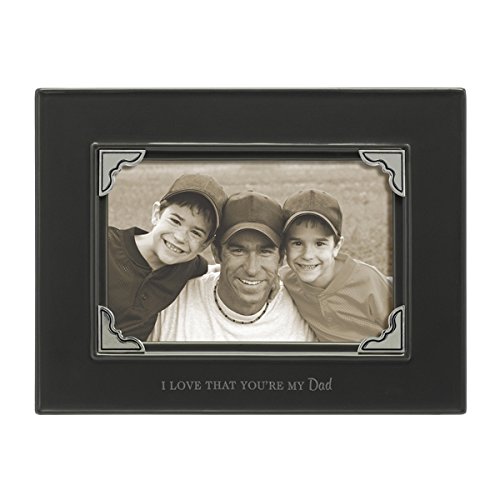 0013051644406 - CHARCOAL DAD PICTURE FRAME - BLACK- CERAMIC- I LOVE THAT YOU ARE MY DAD- 4 X 6 INCH