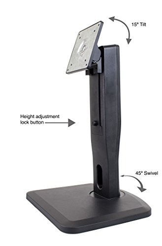 0013189194538 - NIXEUS VESA HEIGHT ADJUSTABLE LCD MONITOR STAND WITH TILT, SWIVEL, AND PORTRAIT MODE WITH 100MMX100MM & 75MMX75MM VESA HOLES SUPPORTS PC MONITORS OF MOST WEIGHTS