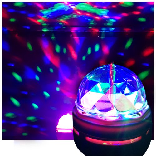 0013189291947 - LED DISCO PARTY BULB, DISCO LIGHT, DJ LIGHT FOR PARTY'S, CHRYSTAL BALL EFFECT - SHIPS FROM USA