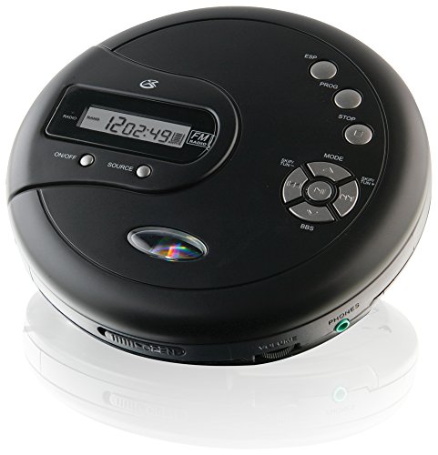 0132017537405 - GPX PC332B PORTABLE CD PLAYER WITH ANTI-SKIP PROTECTION, FM RADIO AND STEREO EARBUDS - BLACK (DISCONTINUED BY MANUFACTURER)