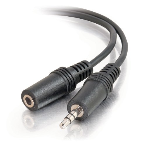 0132017883052 - C2G / CABLES TO GO 40408 3.5 MM M/F STEREO AUDIO EXTENSION CABLE BLACK, 12 FEET/3.65 METERS