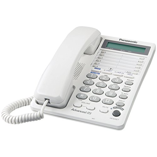 0132018018583 - PANASONIC KX-TS208W 2-LINE INTEGRATED PHONE SYSTEM, WHITE