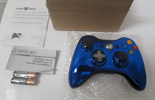 0132018561461 - MICROSOFT XBOX 360 SPECIAL EDITION CHROME SERIES WIRELESS CONTROLLER - BLUE