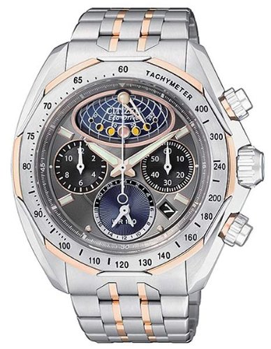 0013205089251 - CITIZEN MEN'S AV3006-50H THE SIGNATURE COLLECTION ECO-DRIVE MOON PHASE FLYBACK CHRONOGRAPH WATCH