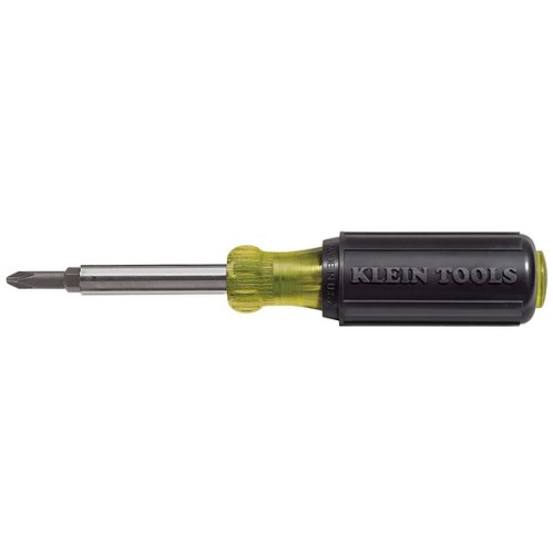 0013227007363 - KLEIN 32476 5-IN-1 SCREWDRIVER/NUT DRIVER, YELLOW AND BLACK