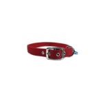 0013227034666 - DOUBLE THICK NYLON DELUXE DOG COLLAR IN RED