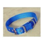 0013227035267 - DOUBLE THICK NYLON DELUXE DOG COLLAR 1 X 30 BLUE