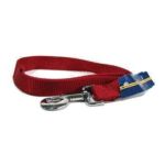 0013227058433 - SINGLE THICK NYLON LOOP LEAD WITH SWIVEL SNAP RED X