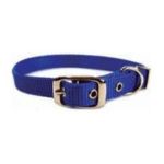 0013227060498 - SINGLE THICK NYLON DELUXE DOG COLLAR 5 8 X 18 BLUE