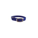 0013227060689 - SINGLE THICK NYLON DELUXE DOG COLLAR IN BLUE