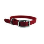 0013227060726 - DELUXE SINGLE THICK NYLON DOG COLLAR RED X
