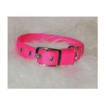 0013227070404 - DOUBLE THICK NYLON DELUXE DOG COLLAR 1 X 22 HOT PINK