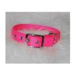 0013227070435 - DOUBLE THICK NYLON DELUXE DOG COLLAR 1 X 24 HOT PINK