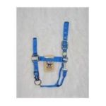 0013227531110 - DELUXE 1 NYLON HORSE HALTER WITH ADJUSTABLE CHIN AND THROAT SNAP BERRY BLUE AVERAGE 800 1100 LB