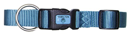 0013227556236 - HAMILTON 3/8-INCH ADJUSTABLE DOG COLLAR FITS 7-INCH TO 12-INCH WITH BRUSHED HARDWARE RING, X-SMALL, GRAPHITE
