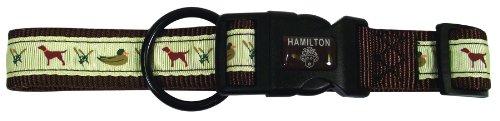 0013227564705 - HAMILTON FAL RO DGBR OUTDOORSMAN COLLECTION DOG AND DUCK PATTERN ADJUSTABLE DOG COLLAR, 1 BY 18 TO 26-INCH