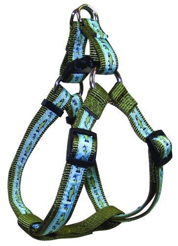 0013227564910 - HAMILTON SHA RO SM FSGN OUTDOORSMAN COLLECTION FISH AND FLY PATTERN ADJUSTABLE EASY ON DOG HARNESS, 5/8 BY 12 TO 20-INCH