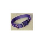 0013227934324 - DOUBLE THICK NYLON DELUXE DOG COLLAR IN HOT PURPLE 1 IN