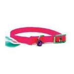 0013227937660 - BRAIDED SAFETY CAT COLLAR IN HOT PINK SIZE 10