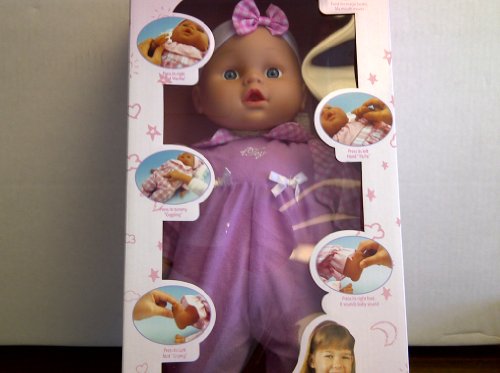 0013253082112 - TBC BABY DOLL MAGIC BABY PRESS HAND SAYS MA MA, PRESS TUMMY IT GIGGLES, PRESS FOOT TO CRY, PRESS HAND SAYS PA PA, PRESS FOOT BABY SOUNDS, AND GIVE MILK MOUTH MOVES. CHILDREN 3 AND OLDER. TWO AA BATTERIES INCLUDED. 16 INCHES TALL BY TBC TOYS
