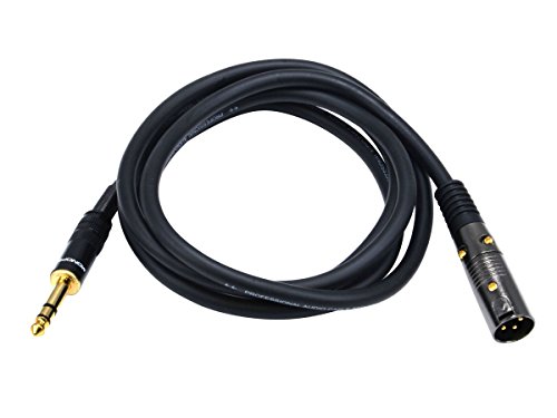 0013257031482 - MONOPRICE 6FT PREMIER SERIES XLR MALE TO 1/4INCH TRS MALE 16AWG CABLE (GOLD PLAT