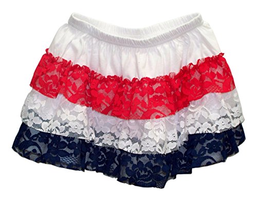 0013263146071 - GIRLS 4TH OF JULY RED, WHITE, AND BLUE BABY & TODDLER TUTU SKIRT (18 MONTHS)