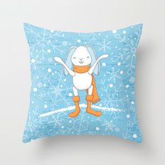 0013267370823 - CANNERATELN BUNNY AND SNOWFLAKES_2PILLOW CASES DECORATIVE 20X20IN PILLOW CASE