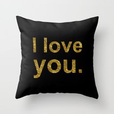 0013267381829 - RGFHMARF I LOVE YOU GOLD FOILPILLOW CASES DECORATIVE 20X20IN PILLOW CASE