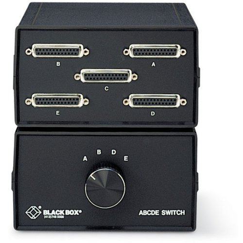 0013269123069 - BLACK BOX ABCDE (4 TO 1) SWITCH, 25 LEADS, SERIAL OR PARALLEL (FOR PC USERS), CHASSIS STYLE B, FEMALE