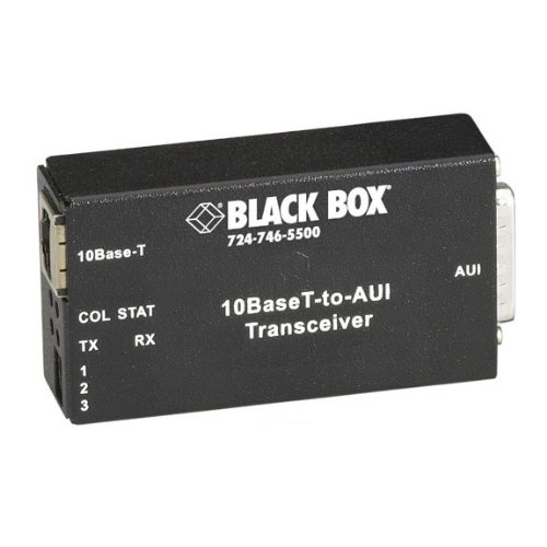 0013269124837 - BLACK BOX 10BASE-T TO AUI TRANSCEIVER