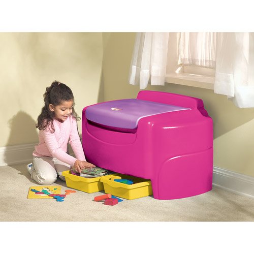 1330010780517 - LITTLE TIKES SORT N STORE TOY CHEST, PURPLE AND P