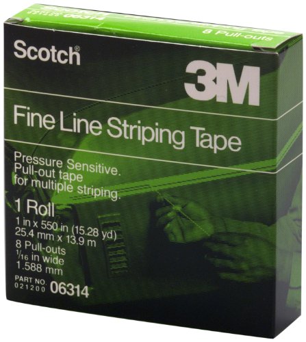 0013317015780 - SCOTCH 06314 1 X 550 FINE LINE STRIPING TAPE WITH 8 PULL OUTS