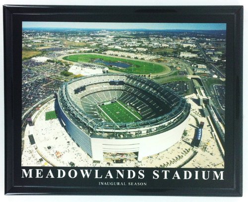 0013364576548 - NEW YORK GIANTS AND JETS METLIFE / MEADOWLANDS STADIUM FRAMED AERIAL PHOTO