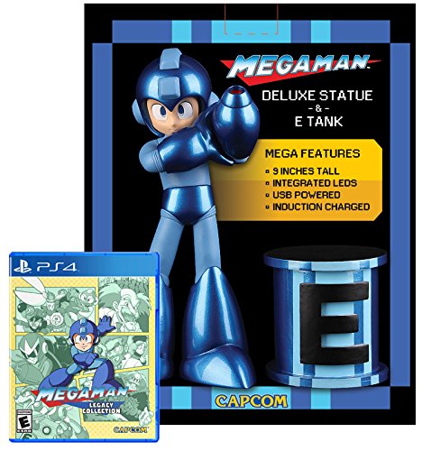 0013388992485 - MEGA MAN STATUE & E-TANK WITH MEGA MAN LEGACY COLLECTION GAME - PLAYSTATION 4 SPECIAL EDITION